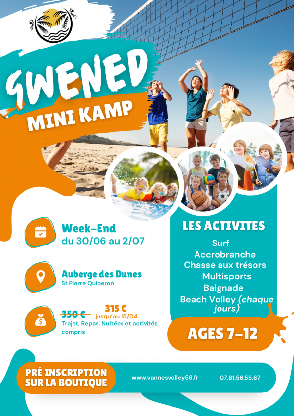 Stage GWENED Mini KAMP 3jrs