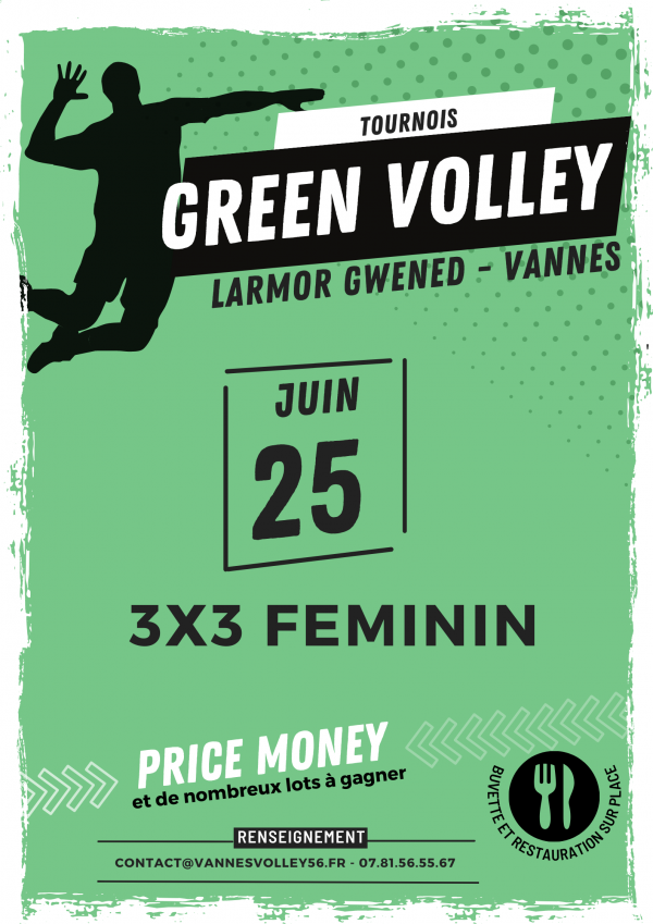 Pré-inscription 25/06 FEMININ Green Volley 3x3