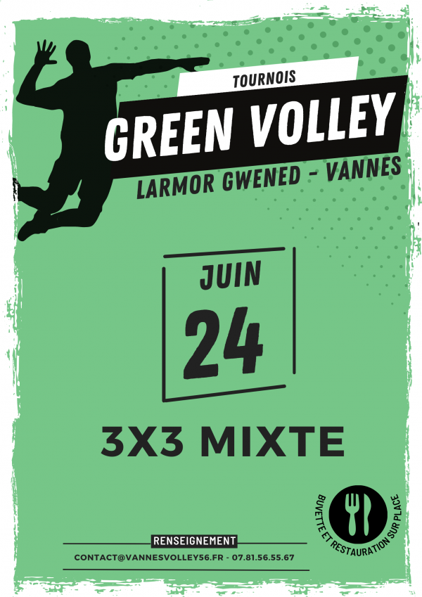 Pré-inscription 24/06 LOISIRS Mixte Green Volley 3x3